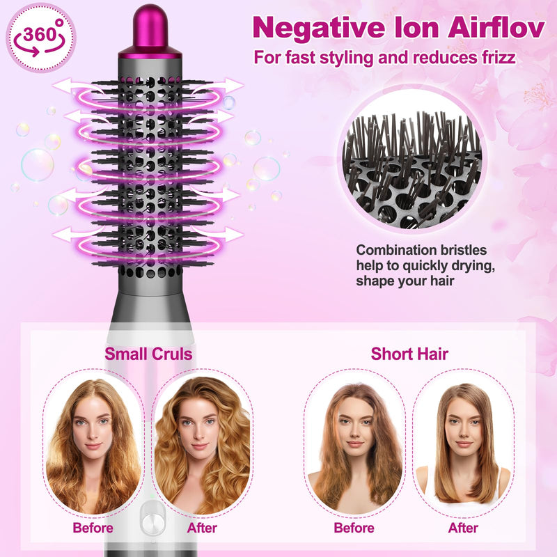 Upgraded Large Round Volumizing Brush Attachment and Small Round Volumizng Brush Attachment Compatible with Dyson Airwrap HS01 HS02 HS05 HS08