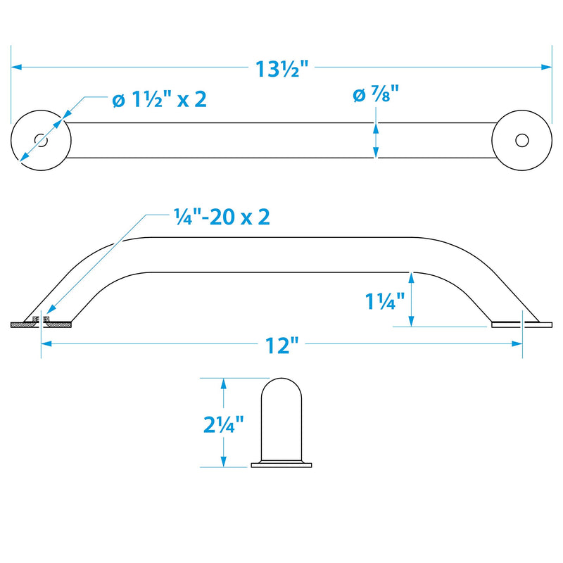 Seachoice Hand Rail, 12 in. 12 In.