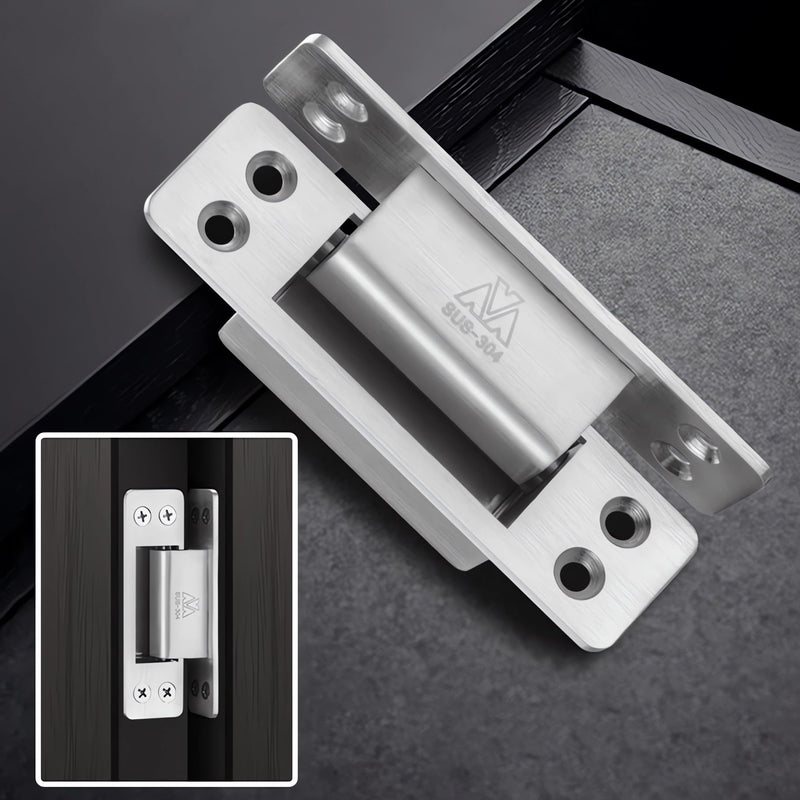 Hidden Door Hinge 4 Inch 2pack 304 Stainless Steel Hidden Door Hinges Heavy Duty Invisible Hinge 3mm Thicknesse Hidden Hinges for Doors 4 x 1 x 0.12inch 4inch