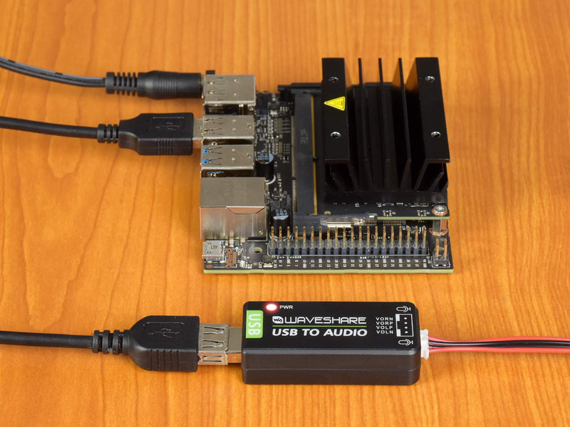 Waveshare USB Sound Card for Raspberry Pi/Jetson Nano USB Audio Module External Audio Converter Recording and Playback Support Stereo Codec Onboard Microphone and Speaker Header No Driver Required