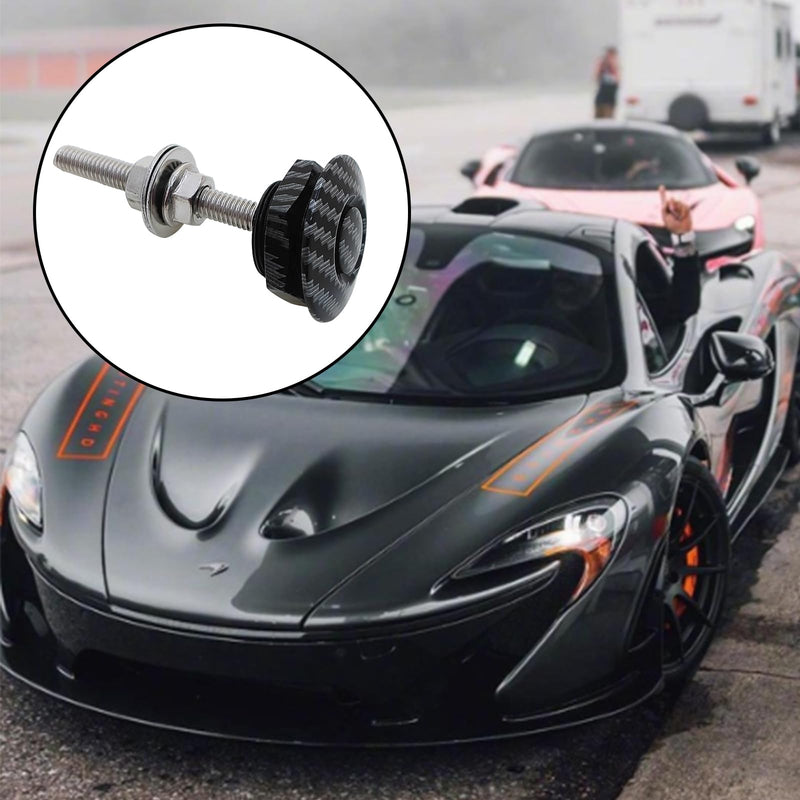 4Pcs Quick Latch Hood Pins, Universal Aluminum Quick Release Lock Latch Bumper, License Plate Lock Clip for Bumper Hood or DIY 1.25 inch(Carbon) Carbon
