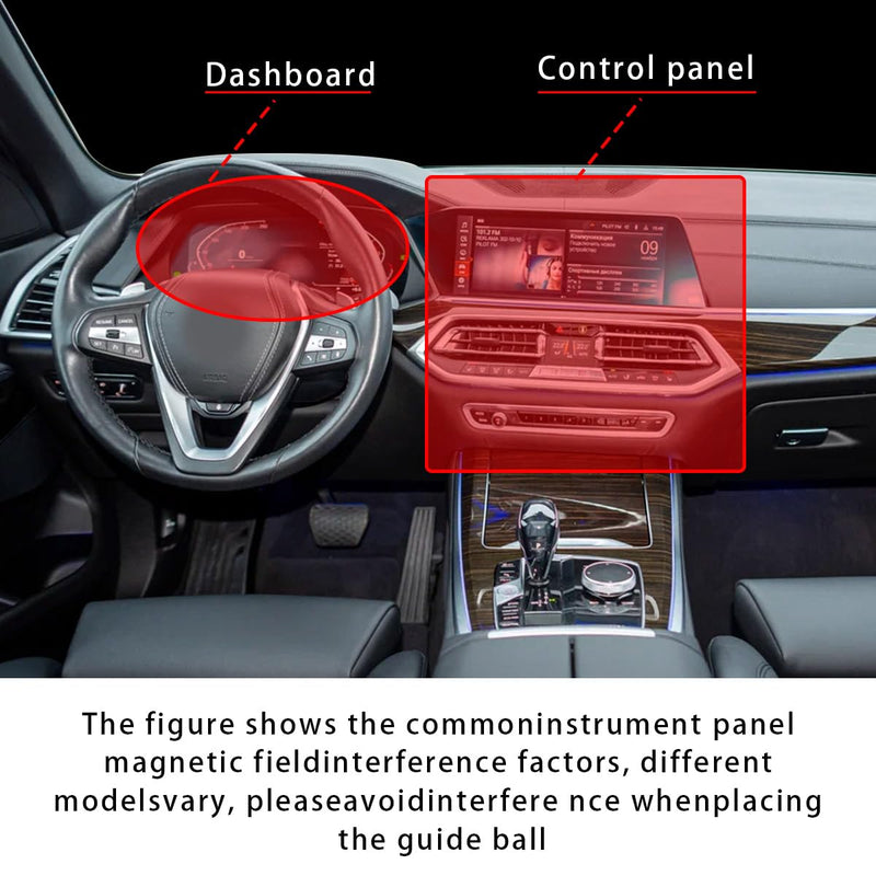 Car Compass Ball, Dash Mount Adjustable Compass Ball with Bottom Stick, Navigation Hiking Direction Pointing Guide Ball for Marine Boat Truck Caravan Outdoor, Universal Car Accessories