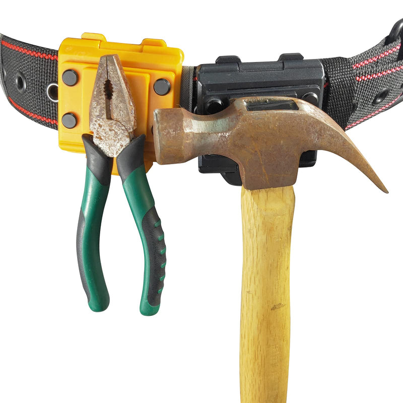 Magnet Tool Belt Clip,Magnetic Tools Holster for Tool Belt Clip on，Magnetic Tool Holder,Magnetic Tool Holder Clip on. yellow