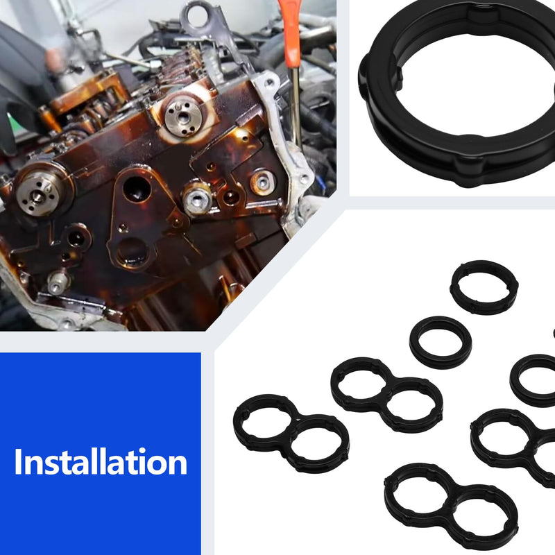Camshaft Bearing Cap Hole Gasket Compatible with Sequoia Sienna RAV4 Avalon Camry FJ Cruiser Venza 4Runner Highlander Part Numbers 11159-31010 90430-10024 11159-38010