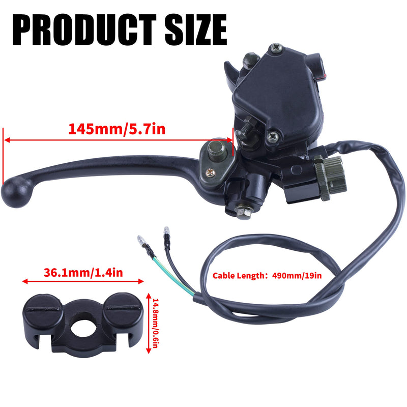 7/8'' Thumb Throttle with Dual Brake Lever Assy Compatible with 50cc 90cc 150cc 250cc ATV Quad Roketa Taotao Sunl Kazuma