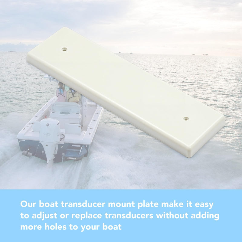 UV-Resistant Marine-Grade Boat Transducer Mounting Plate with Screws Ideal for Mounting Fish Finder Transducers, Speed Sensors, and Other Electronics 1 Pack