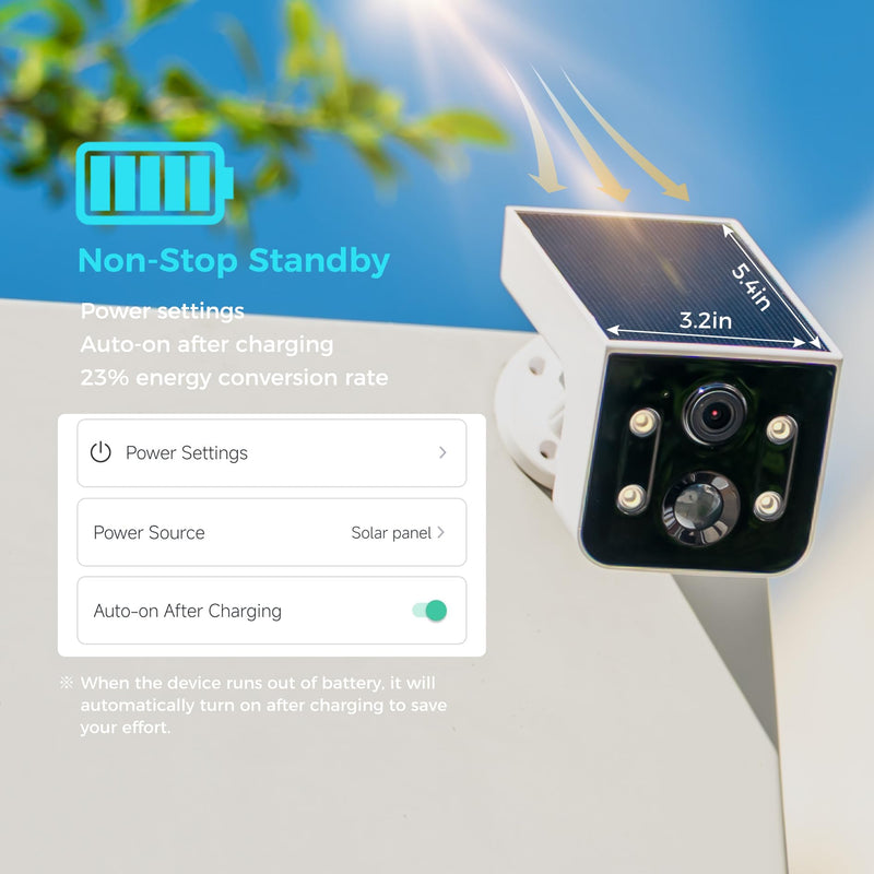 Vicohome CG6L Best 2K Solar Security Camera Wireless Outdoor System,No NVR Needed,Battery Powered,Easy to Setup,Motion Detection,Two Way Audio,Color Night Vision,SD Slot,180 Days Exchange Policy