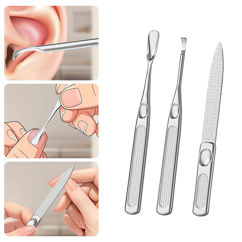 Precision Nail Grooming Manicure Sets Pedicure Kits Stainless Steel Nail Clipper Personal Care Tools with PU Leather Case
