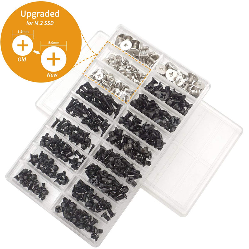 Laptop Screw Set PC M2 M3 M2.5 Screw Standoffs for Universal Laptops and Hard Drive Disk M.2 SSD, 355 Pieces