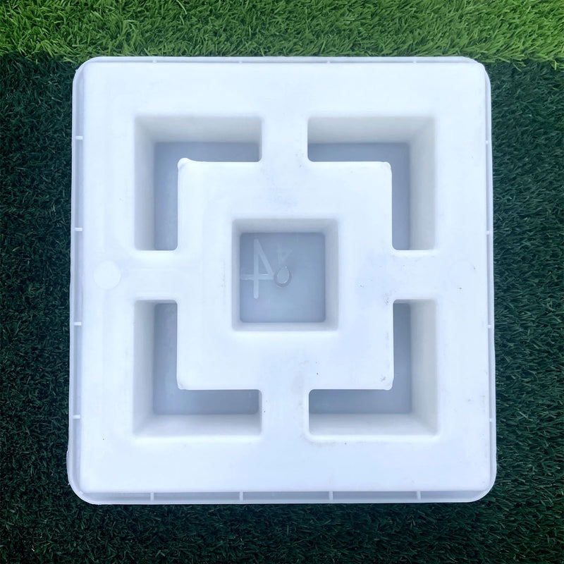 Plastic Concrete Forms Breeze Brick Molds Double Square Design for Garden Wall Decor