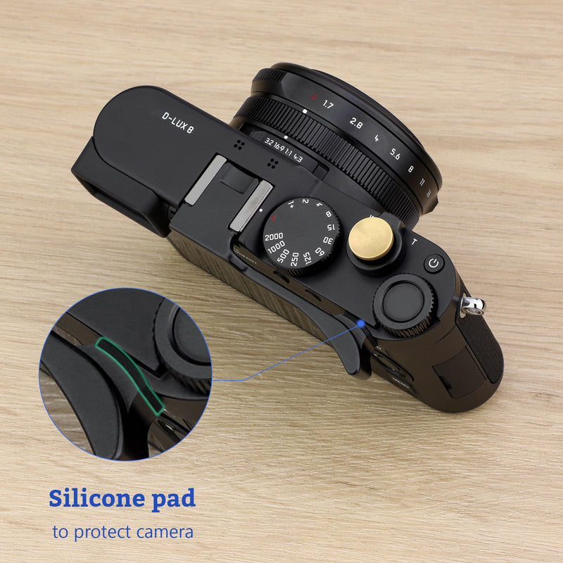 Haoge Metal Thumb Up Grip for Leica D-LUX 8 Camera Digital AccessoriesTHB-D8B Hot Shoe Thumb Up Rest Support Handgrip