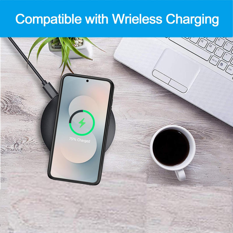 Battery Case for Galaxy S25 FE, Upgraded 12000mAh Battery Pack Rechargeable Charger Case with Wireless Charging Compatible for Galaxy S25 FE (6.7 inch) External Charging Case (Black)