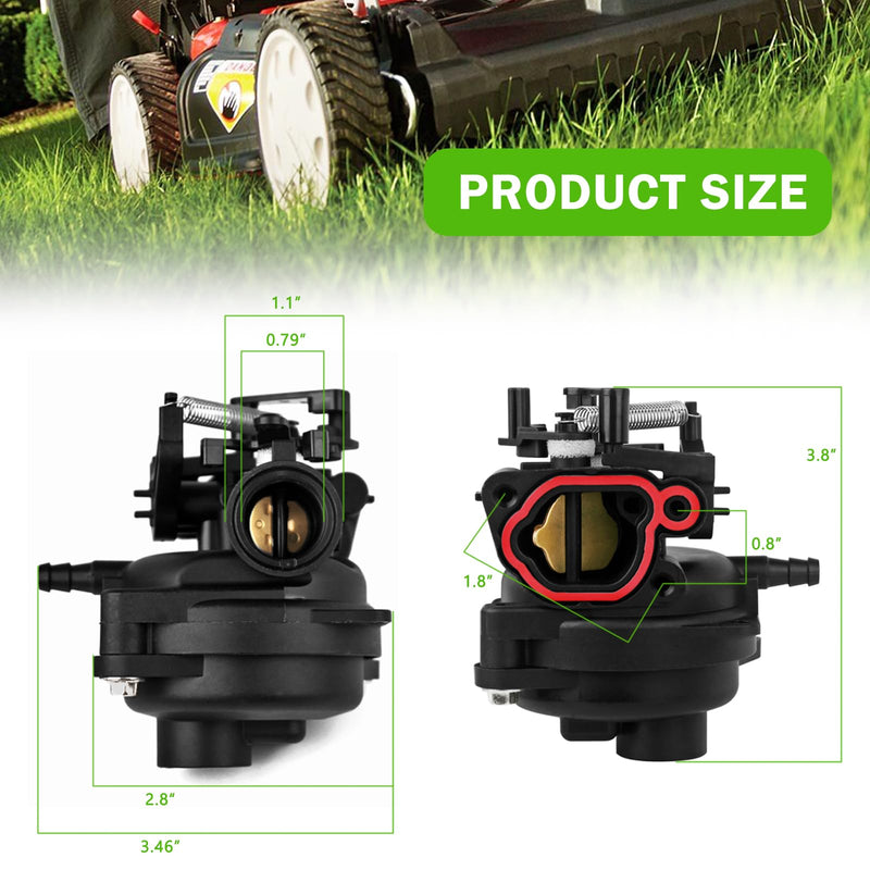 799584 Carburetor for TB110, TB200, 09P702, 103M02, 550EX, 625EX, 675EX, 725EXI Series 6.75-7.25HP Engine, 163cc Lawn Mower Carburetor Replacement for 594058 594057 592361 594529