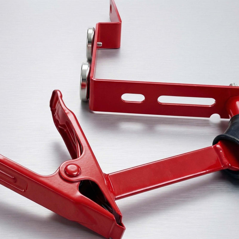 Lauco Paint-N-Stick Side View Mirror Stand Holder With Clamp, Autobody Repair Plier With Holder Set (PPH1673)
