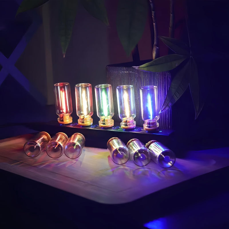 Innovative USB Nightlight: New Touch Bedside & Car Atmosphere Light, Ceramic LED Glass Bottle – Perfect for DIY Romantic Mini Decor （Blue Light） Blue light