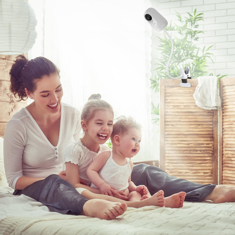 Baby Monitor Mount Compatible with Momcozy BM01/BM03/BM04 | Adjustable Angle, Flexible Mounting, Drill-free installation, Universal Compatibility Clamp Mount