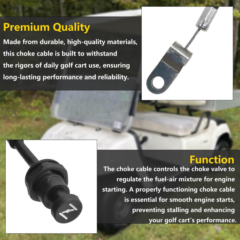 Gas Golf Cart Choke Cable, Compatible With 1996-2007 Yamaha G16, G20, G21 and G22,12.75 Inch Cable Replace JN6-F6331-11-00 JU0-F6331-00-00