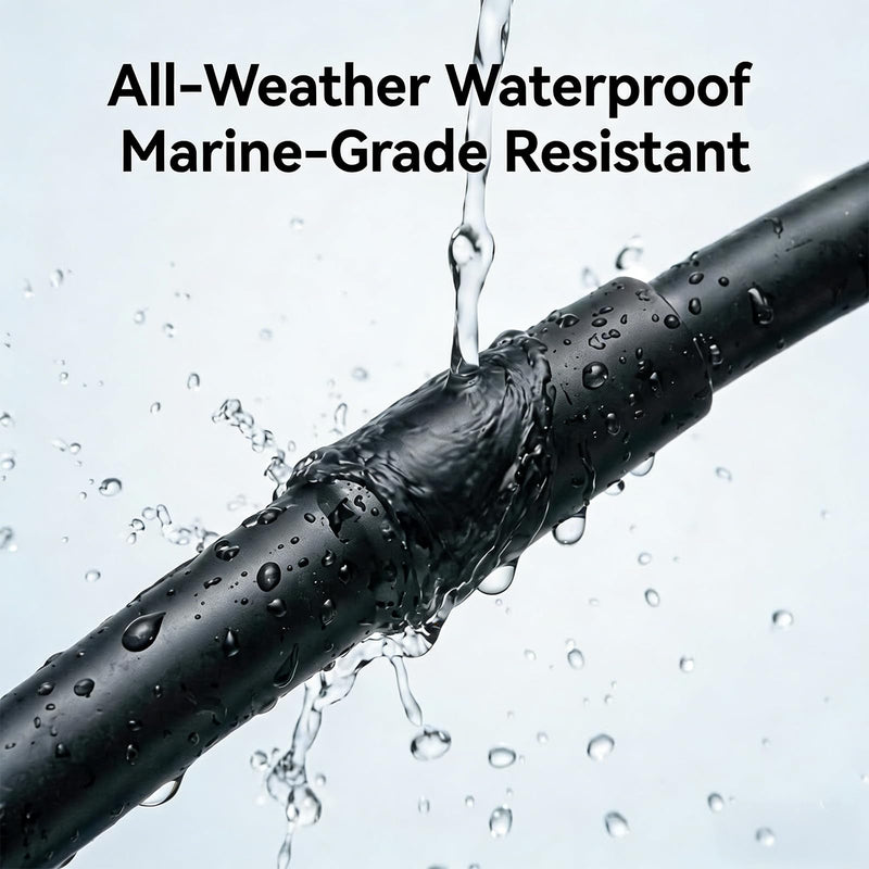 STUDIOFINIX 1.3M Marine Radio Antenna, Waterproof Dipole Hideaway FM Antenna No Drilling Easy Install for Car Boat ATV UTV, Black