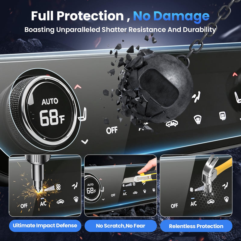 Karltys 2PCS Screen Protector for 2024-2026 Hyundai Sonata SE/SEL/SEL Plus/N Line/Limited, Air Conditioning Display 9H Tempered Glass HD AC Air Screen Cover for Hyundai Sonata [Anti-Glare & No Fingerprint]