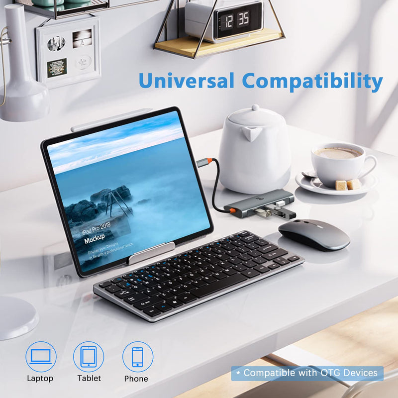 Tiergrade USB C Hub, USB C Adapter to 3 USB 3.1 and 1Gbps Ethernet, USB 3.1 Hub with 10Gbps SuperSpeed for MacBook Pro/Air, iMac, iPad Pro, Dell, Chromebook and More Type C Devices