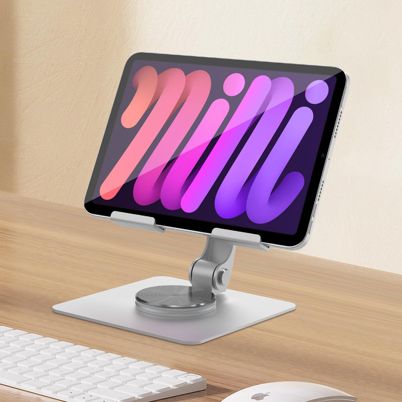 Tablet Stand 360° Rotating,Adjustable & Foldable, Super Sturdy Super Stable & Portable Tablet Holder for Office, Kitchen Compatible with iPad9.7,10.5,12.9, iPad Pro 11/12.9/13Air/Mini/Pro