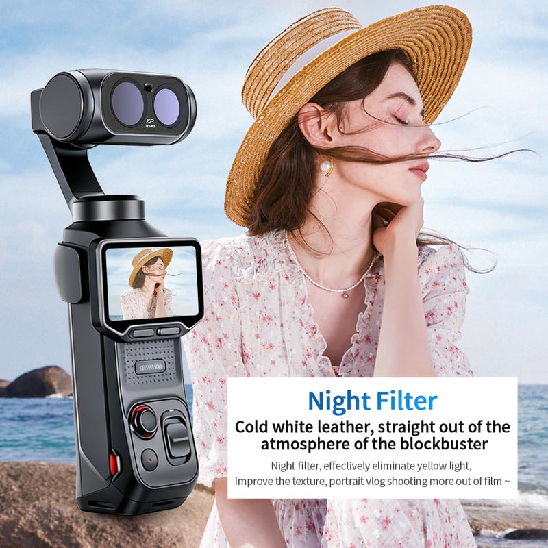 Coyktonty Filter Kit for Insta360 Luna Ultra Accessories,HD Optical Glass, Multi-Coated, Aluminum Frames (Star+CPL+ND8+ND16+ND32+ND64+Night+Black 1/4) STAR+CPL+ND8+ND16+ND32+ND64+NIGHT+Black 1/4