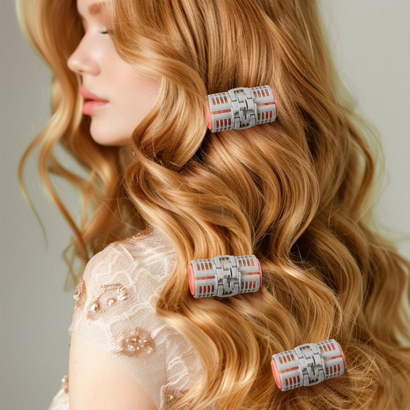 Lurrose Hair Curler Spring Clip Rollers 6 Pcs Diy Hair Rollers for Women Rolls for Volume and Wavy Styling Reusable Styling Tools for Bangs and Ends