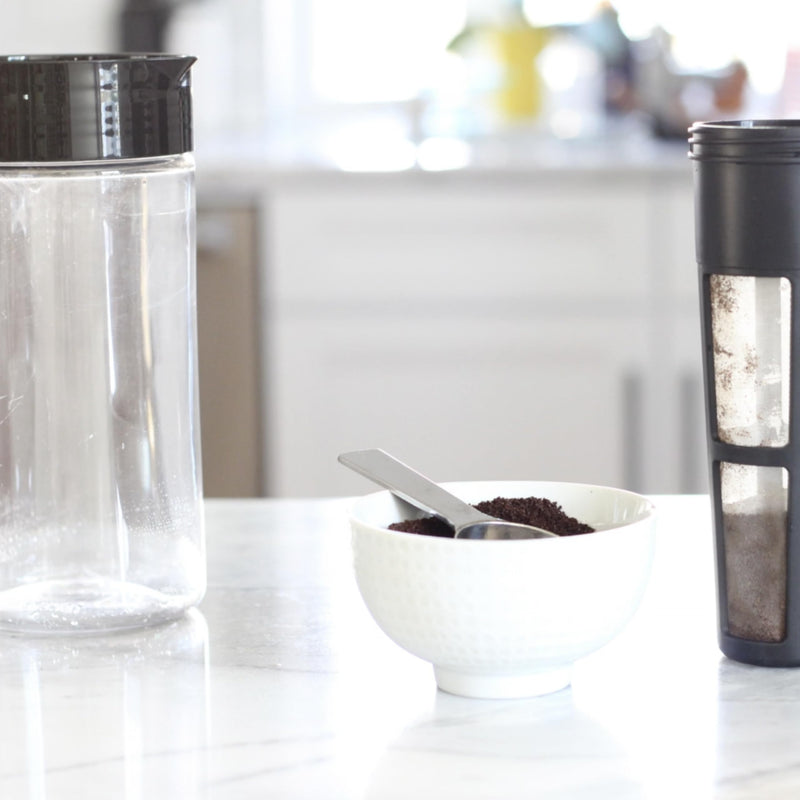 Takeya Tritan Cold Brew Coffee Maker - Airtight Pitcher with Leak-Free Lid - BPA-Free Cold Brew Maker with Silicone Handle - Dishwasher-Safe Pitcher for Homemade Cold Brew - 2 Quart, Black 2 qt