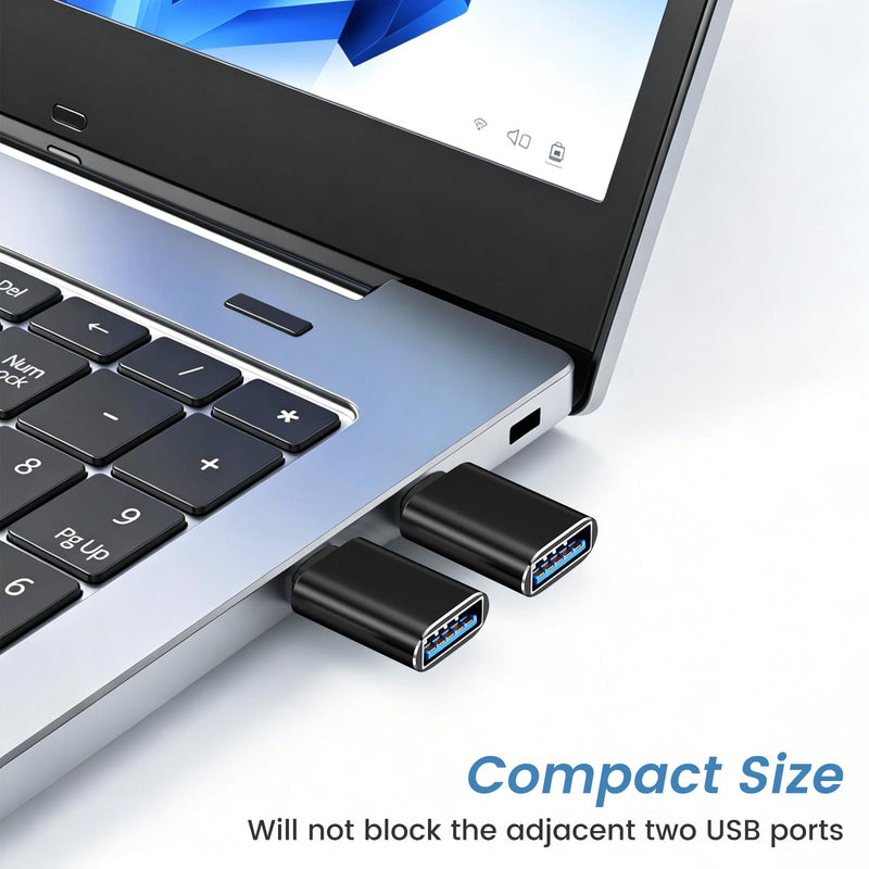 Smays USB C to USB 3.0 Adapter 10-Pack Bulk, Type C Male to USB A Female | OTG Converter for iPhone, MacBook, Samsung