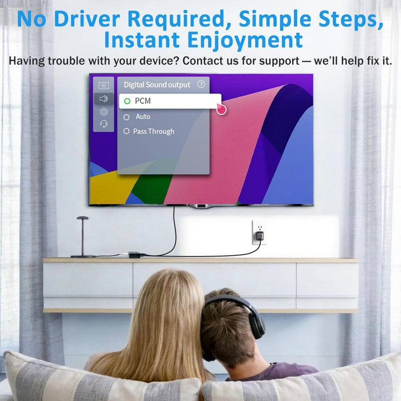 HDMI ARC Audio Converter, ARC to Toslink Optical & 3.5mm AUX Adapter | Connect ARC‑Enabled TV to Soundbar, Amplifier, Speaker and Headphone, TV Remote VOL +/- Non‑Functional During Use Black Optical, AUX, Coaxial