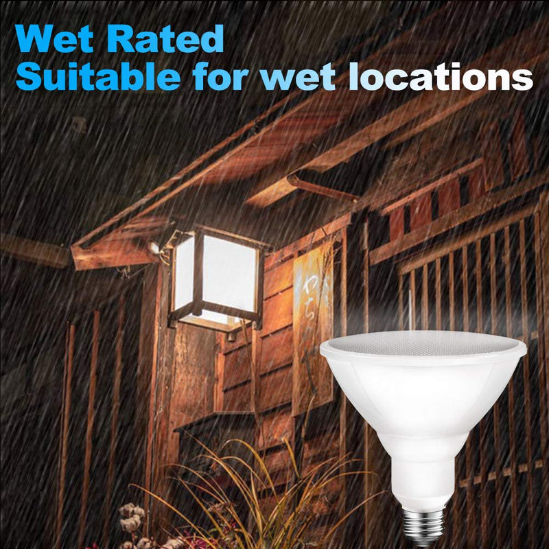 Energetic PAR38 LED Flood Outdoor Light Bulb, 5000K Daylight, 90 Watt Equivalent (11W), Wet Rated, 900LM, E26 Base, Non-Dimmable, 6 Pack Daylight 5000k 6 Count (Pack of 1)