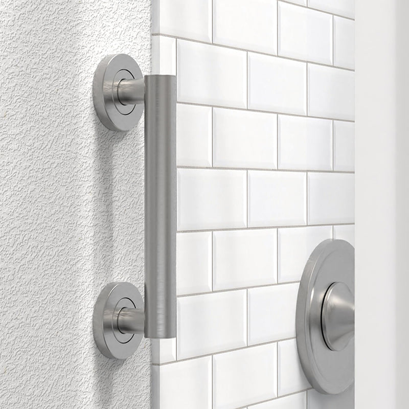 Bath, Shower and Toilet Safety Grab Bar for Seniors and Handicaps, ADA Compliant Mobility Aid Balance Assist Handle, Stainless Steel 9 Inch Brushed Nickel