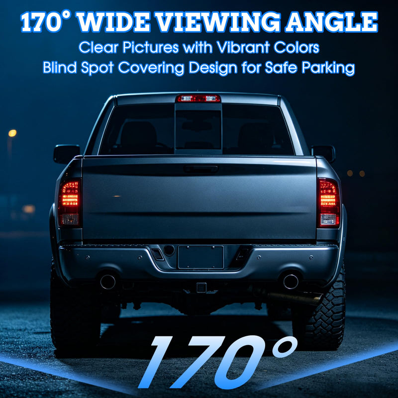 Rear View Backup Camera Fit for Dodge Ram 1500 2500 3500 2009-2012, Safety Back Up Reversing Parking Assist Camera Replace 56054041AC 56054041AA 56054041AB 56054041AD