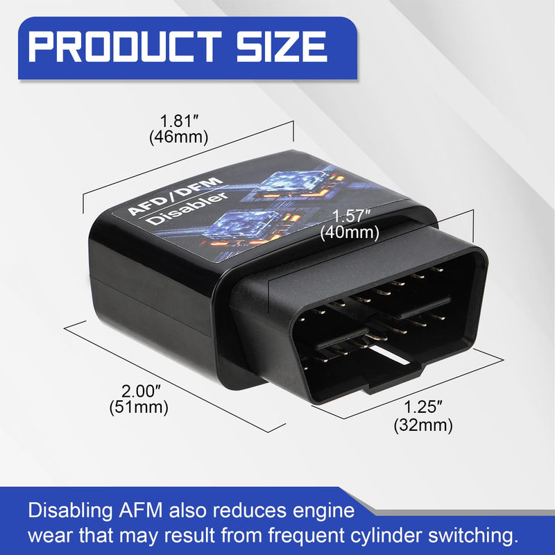 AFM/DFM Disabler Active Fuel Management Compatible with V6 & V8 GM Motors, AFM Disable Device for Chevy Silverado/GMC Sierra Yukon/Cadillac Escalade etc 4.3L 5.3L 6.0L 6.2L