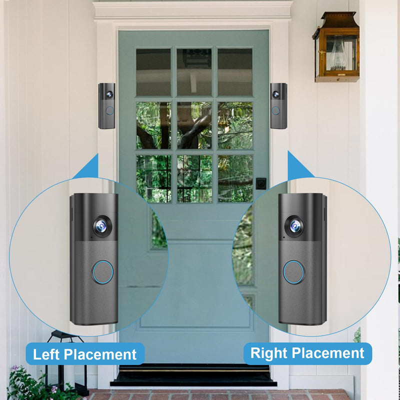 2026 Upgraded No Drill Doorbell Mount for Ring Battery Doorbell(Newest Model), Heavy-Duty Adhesive Wall Mount, Easy to Install, Door Mounting Holder Bracket Accessories for Home Rentals Room Black