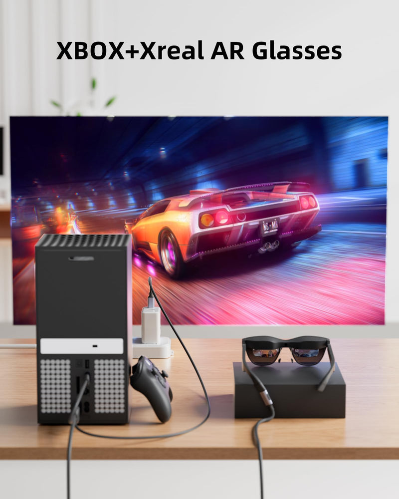 HDMI to USB C Cable 8.2FT 4K60Hz, HDMI Source and Power Supply to USB C Display Converter, for hdmi to Studio Display, Xbox PS5 Steam Deck Dock to Xreal Beam, Rayneo AR Glasses, Touchable Monitor straight