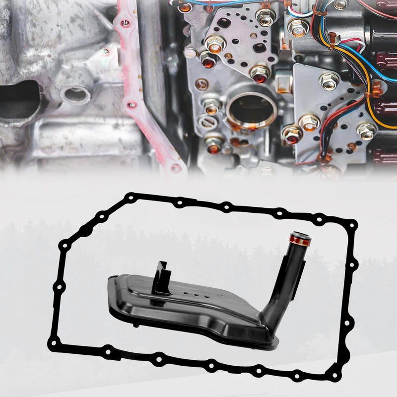 24236933 6L80E 6L90E Transmission Filter with Gasket Kit Compatible with Chevy Express Silverado 1500 2500 3500 Suburban GMC Savana Sierra Yukon Cadillac CTS Escalade, Replaces# 24236517