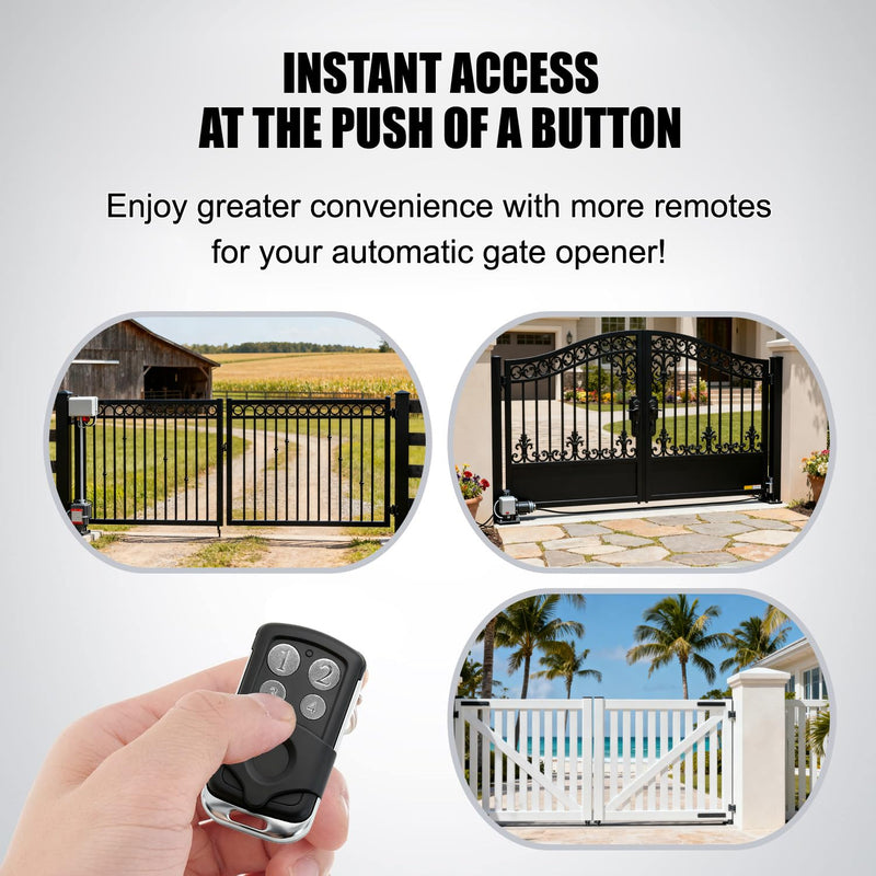 Gate Opener Remote Control Transmitter Only Works for GYXEL & JUJIANG Automatic Gate Opener Hardware Control Remote, Replacement for JUJIANG Electric Opener Keychain Remote, Not working with ZUMI CO-Z