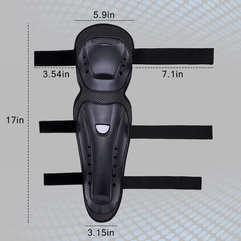 Motorcycle Knee Pads & Elbow Pads for Adults (4Pcs) Adjustable Knee Shin guards for Cycling Skating Skateboarding (Elbow&Knee Shin Guards(4pcs)) Elbow&Knee Shin Guards(4pcs)