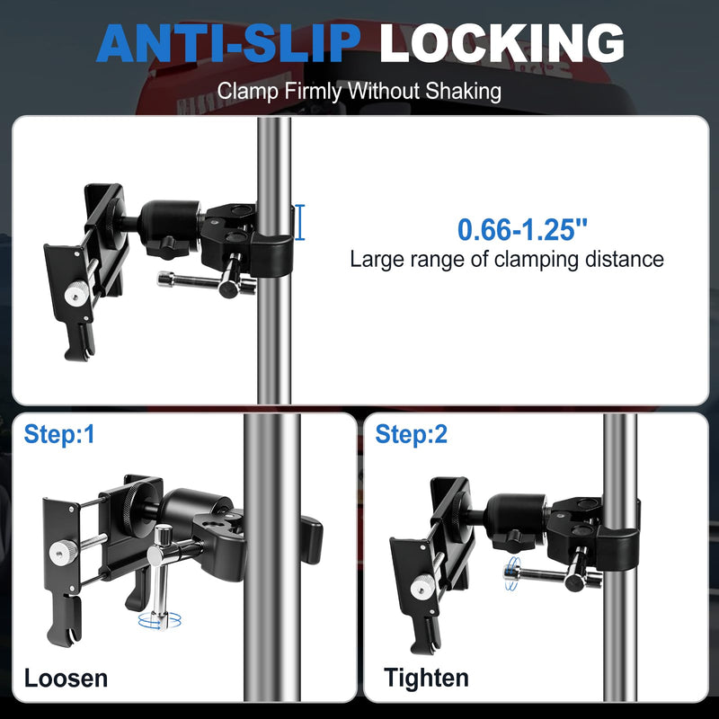 Car/Truck Phone Stand [Shockproof Metal Bracket] Universal Phone Holder, Suitable for Your Car, Truck, Pickup, Van, Excavator, Baby Stroller, Bicycle, Wheelchair