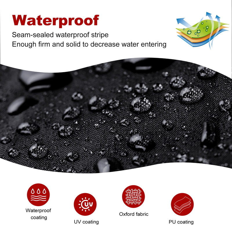 ATV Cover Waterproof Outdoor - Windproof ATV Covers Heavy Duty 4 Wheeler Cover Ripstop UV Protects Four Wheeler from Sun Rain Snow, Quad Cover for Polaris Yamaha Suzuki Honda XL Black XL-82.7''L x 47.2''W x 45.2''H