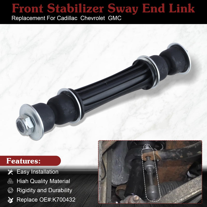 K700432 Sway Bar Link - Front Stabilizer End Link Compatible with 2004-2019 Cadillac Escalade ESV/EXT丨2007-2013 Chevrolet Avalanche丨2004-2019 Chevrolet Tahoe丨2004-2019 GMC Yukon K700432