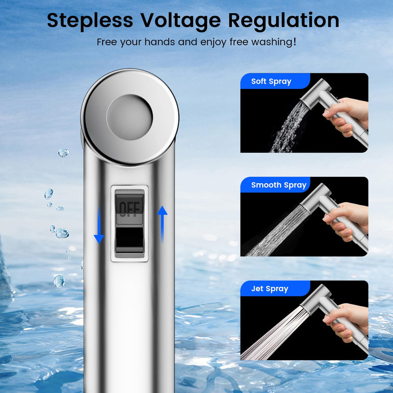 FEELSO Handheld Bidet Sprayer for Toilet, Adjustable Water Pressure Jet Spray Toilet with Bidet Hose for Diaper Sprayer Kit, Feminine Baby Wash, Pet Shower & Muslim Shower