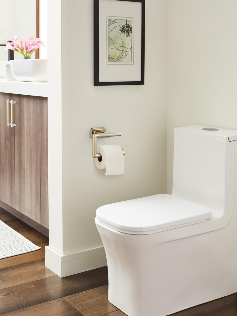 Amerock Bronx Golden Champagne Single Post Tissue Holder, BH26617BBZ Toilet Paper Holder 1-Piece