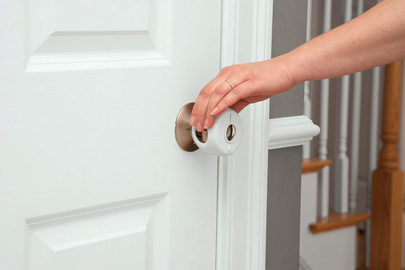 Safety 1st Secure Mount Deadbolt Lock & Parent Grip Door Knob Covers, White, One Size,4 Count (Pack of 1) (HS3260600)
