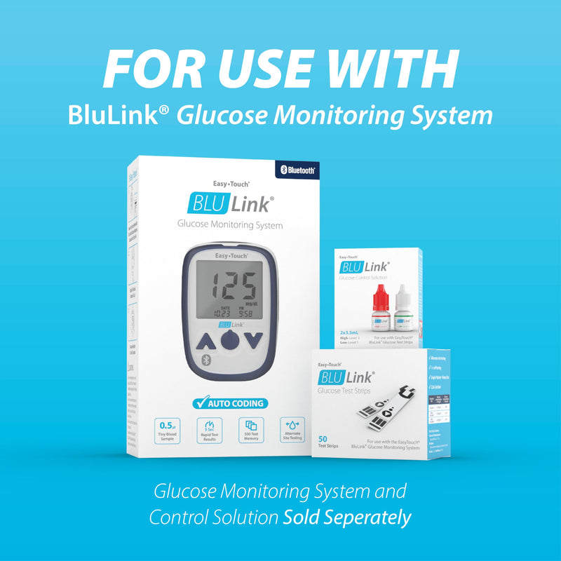 BluLink Diabetic Test Strips (50 Count) | Compatible with BluLink Glucose Monitoring System Blulink Test Strips (50 Count)