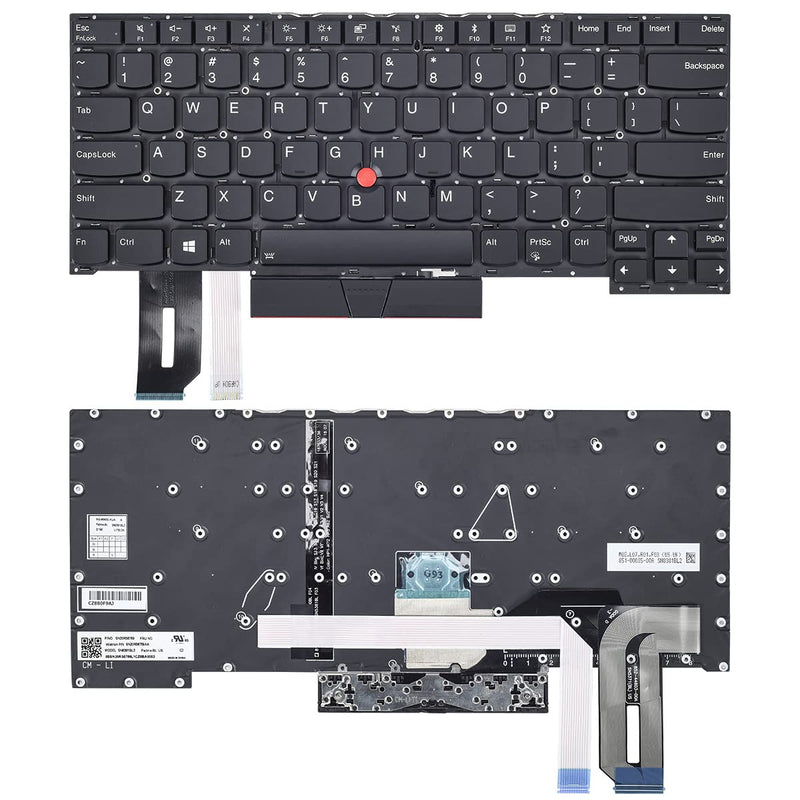 Replacement Keyboard for Lenovo Thinkpad T490s T495, Thinkpad P1 Gen 3 2, Thinkpad X1 Extreme Gen 3 2 1 Series Laptop with Backlit US Layout