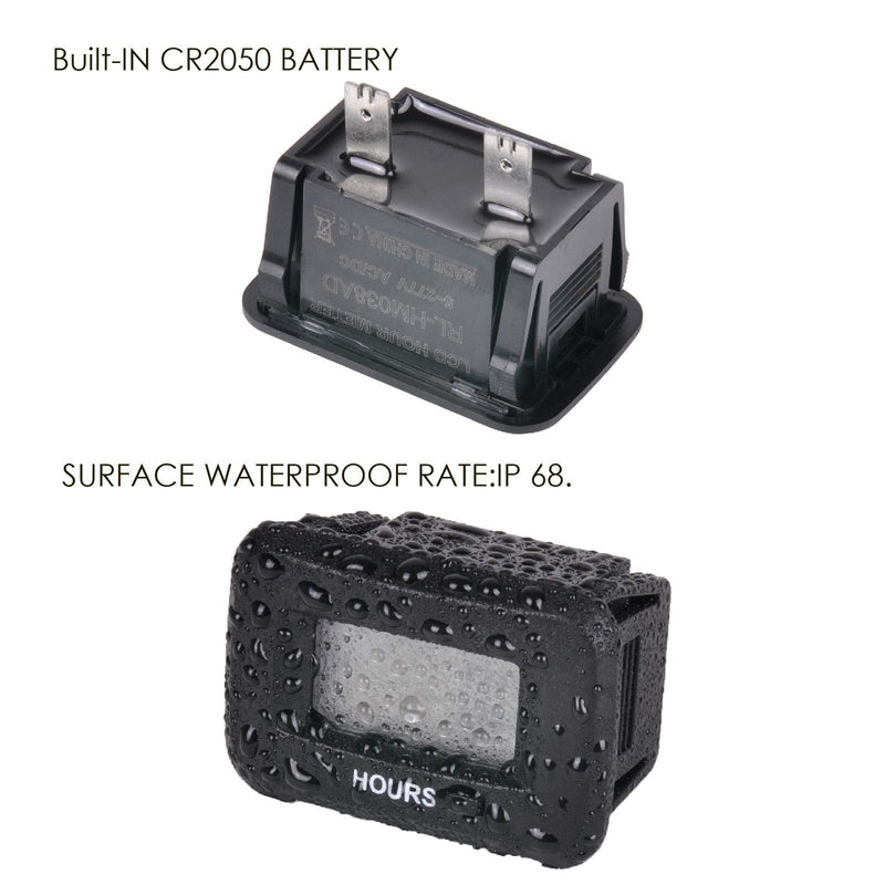 Jayron Digital LCD AC/DC 5V to 277V Hour Meter,Resettable Partial Running Hours,Initial Hours Settable,Waterproof,Use for Generator Compressor Garden Lawn Mower Tractor Golf Cart Club Car(HM038AD-C1) HM038AD-C1