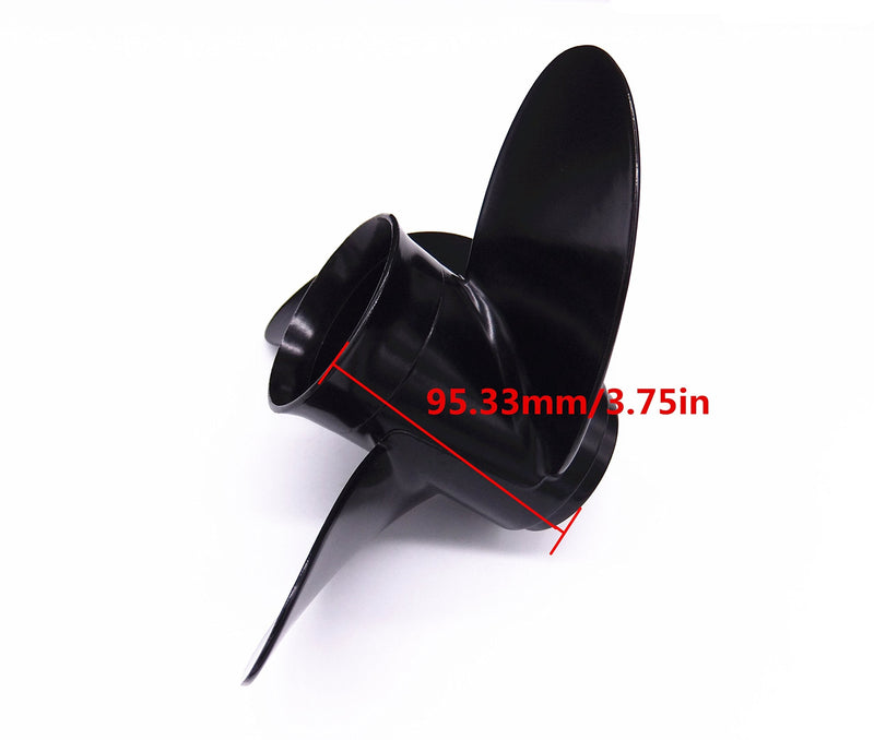 SouthMarine 3B2-B64517-0 3B2B645170M 766545 0766545 48-897618A10 8.5x9 Propeller for Tohatsu for Nissan for Mercury Marine for Evinrude for Johnson OMC 8HP 9.8HP Outboard Motor, 12 spline 5011-085-09