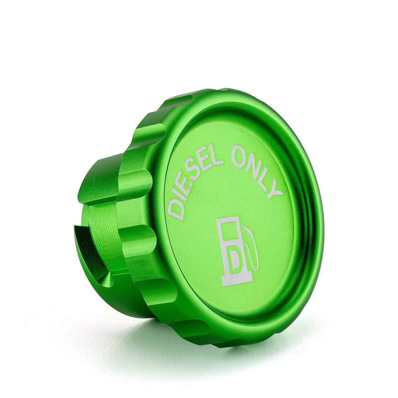WeiSen Diesel Fuel Cap Aluminum Compatible with Dodge Ram 1500 2500 3500 Green Magnetic 2019-2024